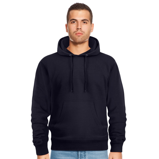 Navy - Side - Casual Classics Mens Ringspun Cotton Hoodie