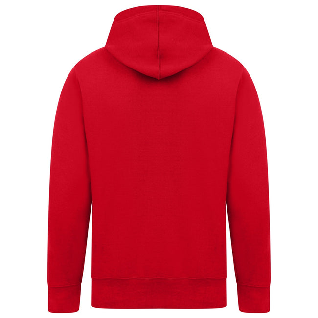 Red - Back - Casual Classics Mens Ringspun Cotton Hoodie