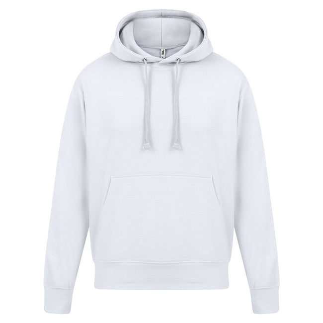 White - Front - Casual Classics Mens Ringspun Cotton Hoodie