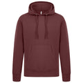 Maroon - Front - Casual Classics Mens Ringspun Cotton Hoodie