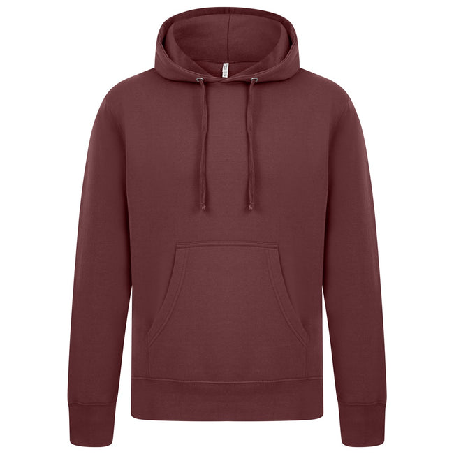 Maroon - Front - Casual Classics Mens Ringspun Cotton Hoodie
