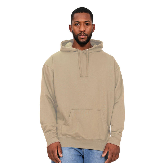 Ecru - Front - Casual Classics Mens Ringspun Cotton Hoodie