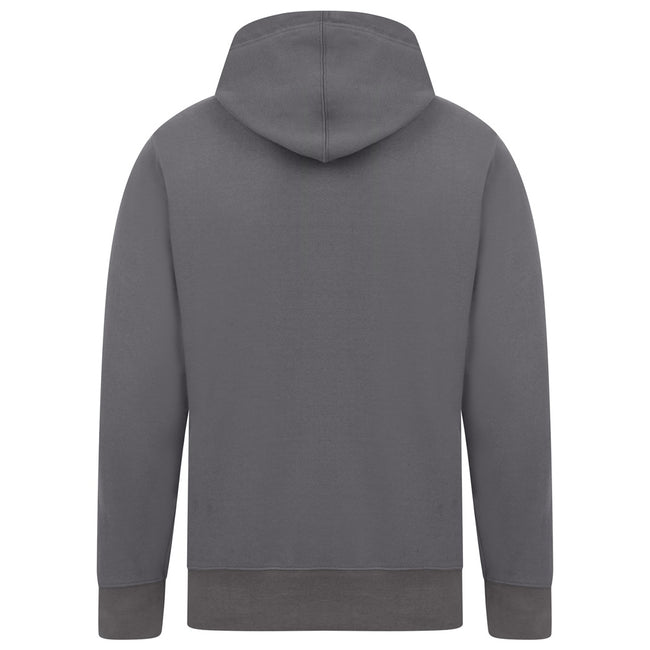 Charcoal - Back - Casual Classics Mens Ringspun Cotton Hoodie