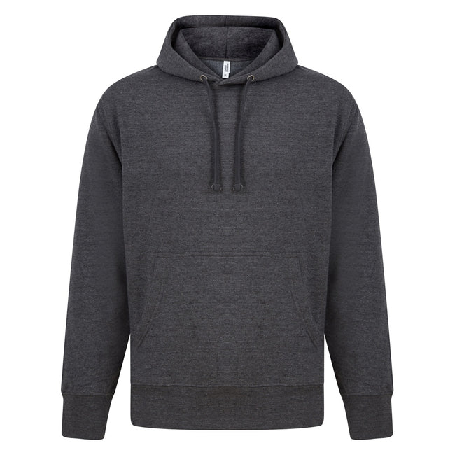 Dark Heather - Front - Casual Classics Mens Ringspun Cotton Hoodie