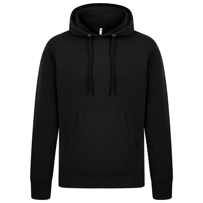 Black - Front - Casual Classics Mens Ringspun Cotton Hoodie