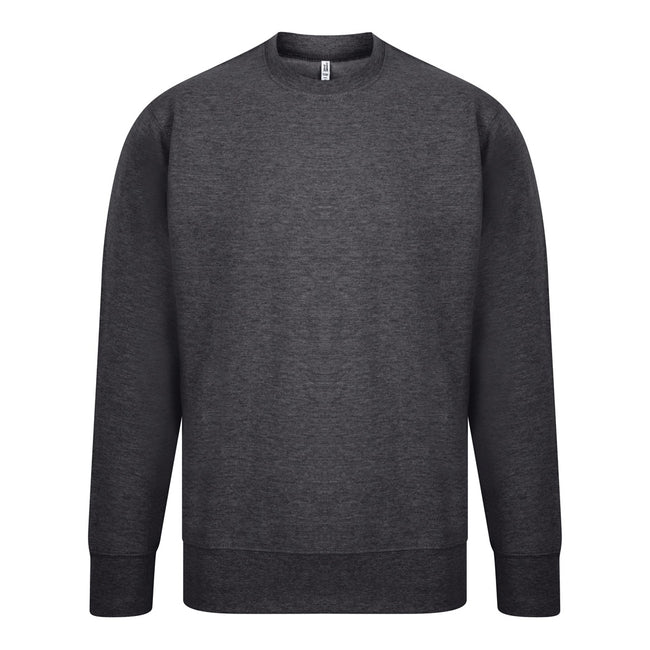 Dark Heather - Front - Casual Classics Mens Sweatshirt