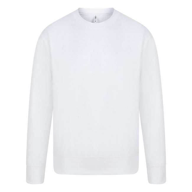 White - Front - Casual Classics Mens Sweatshirt