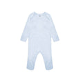 Light Blue - Front - Casual Classics Baby Sleepsuit