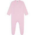 Light Pink - Front - Casual Classics Baby Sleepsuit