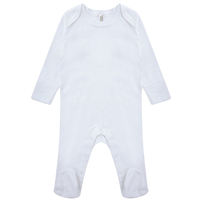 White - Front - Casual Classics Baby Sleepsuit