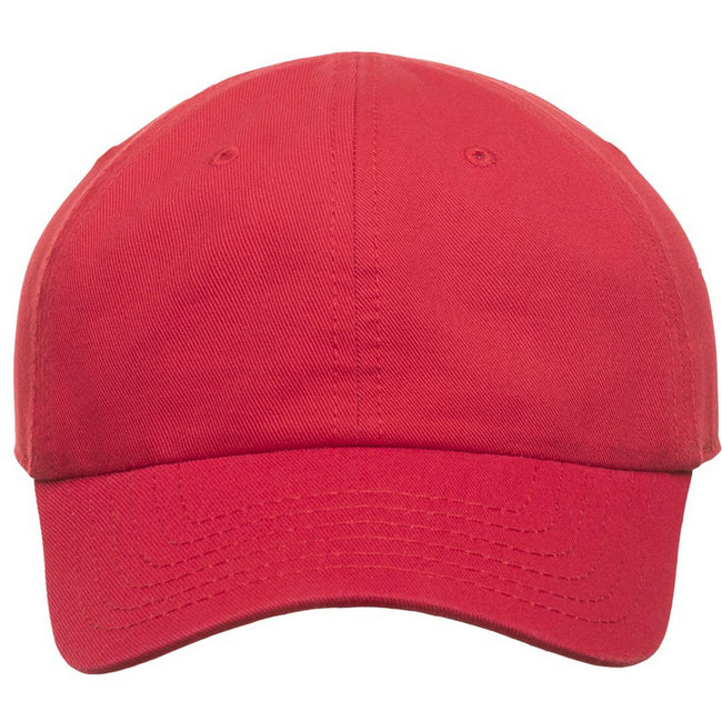 Red - Front - Atlantis Childrens-Kids Fraser 6 Panel Organic Cotton Baseball Cap