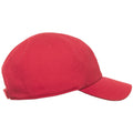 Red - Side - Atlantis Childrens-Kids Fraser 6 Panel Organic Cotton Baseball Cap