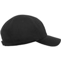 Black - Side - Atlantis Childrens-Kids Fraser 6 Panel Organic Cotton Baseball Cap