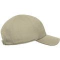 Khaki - Side - Atlantis Childrens-Kids Fraser 6 Panel Organic Cotton Baseball Cap