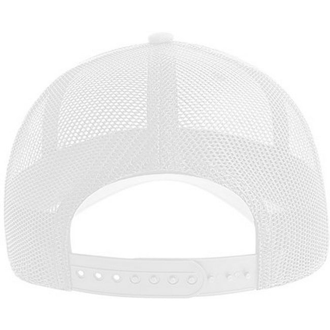 White - Back - Atlantis Unisex Adult Zion 6 Panel Recycled Trucker Cap