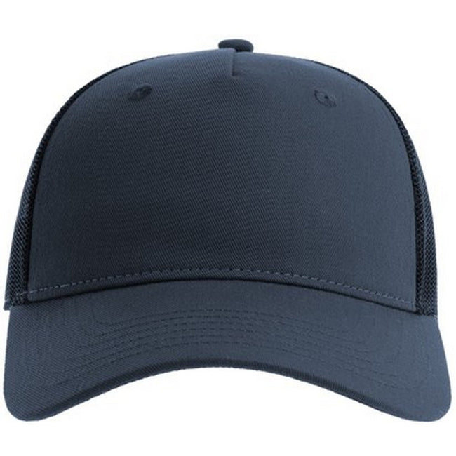 Navy - Front - Atlantis Unisex Adult Zion 6 Panel Recycled Trucker Cap
