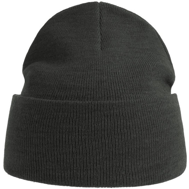 Dark Grey Melange - Front - Atlantis Unisex Adult Pure Recycled Beanie