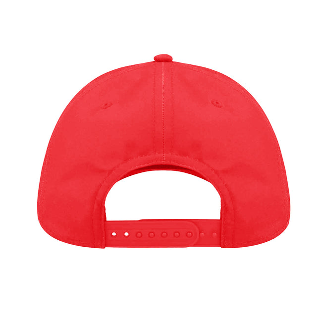 Red - Side - Atlantis Recy Six Recycled Polyester Baseball Cap