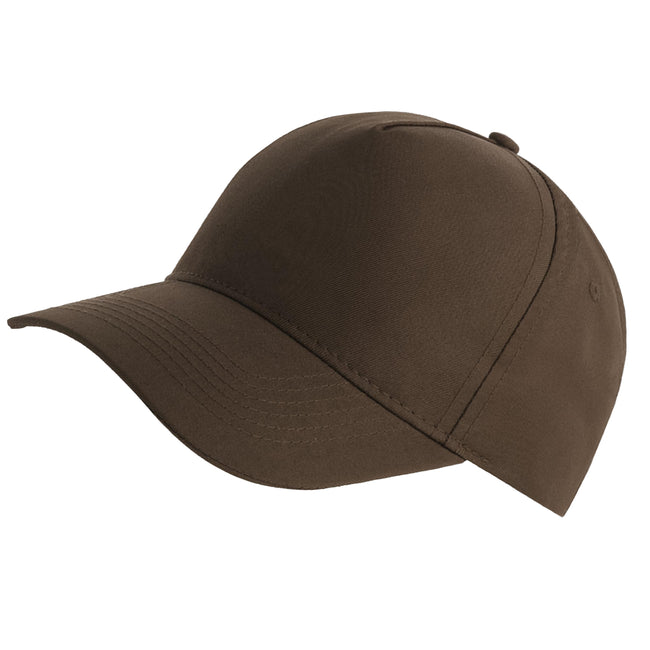 Brown - Back - Atlantis Recy Five Recycled Polyester Baseball Cap
