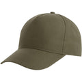 Olive - Front - Atlantis Recy Five Recycled Polyester Baseball Cap