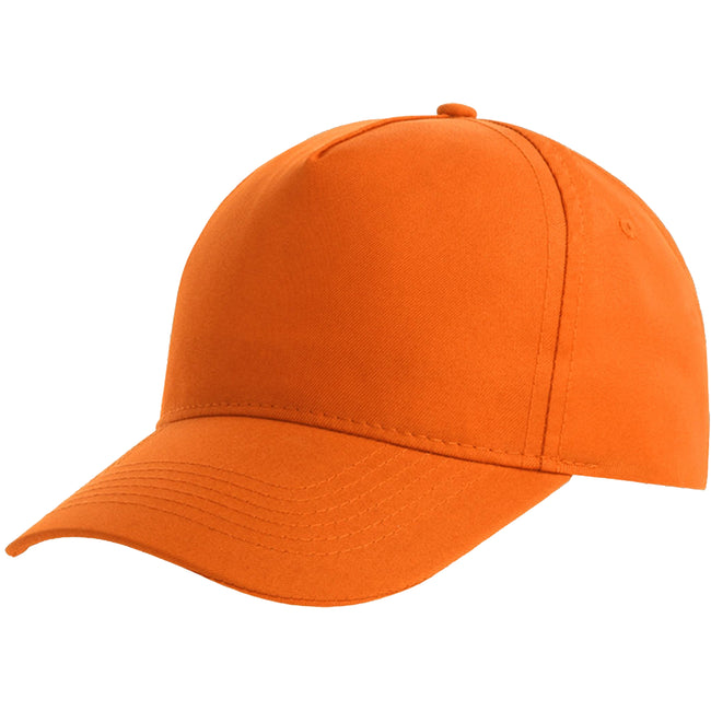 Orange - Front - Atlantis Recy Five Recycled Polyester Baseball Cap