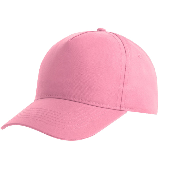 Pink - Front - Atlantis Recy Five Recycled Polyester Baseball Cap