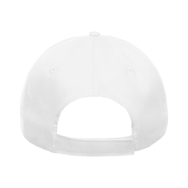 White - Back - Atlantis Recy Five Recycled Polyester Baseball Cap