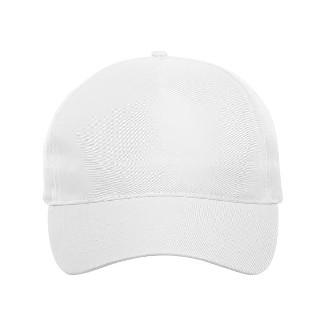 White - Side - Atlantis Recy Five Recycled Polyester Baseball Cap