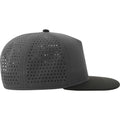 Dark Grey-Black - Lifestyle - Atlantis Unisex Adult Bank 5 Panel Recycled Snapback Cap