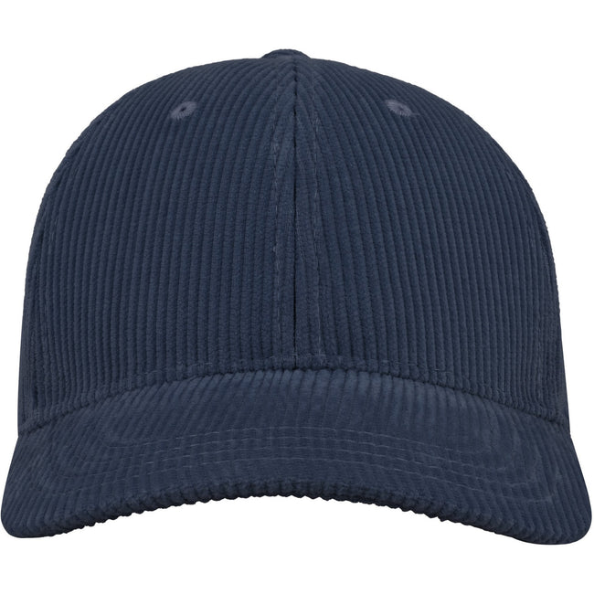 Navy - Side - Atlantis Unisex Adult Cordy S Corduroy Recycled Baseball Cap
