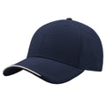 Navy - Side - Atlantis Estoril 6 Panel Jacquard Recycled Baseball Cap