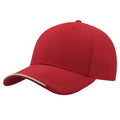 Red - Side - Atlantis Estoril 6 Panel Jacquard Recycled Baseball Cap