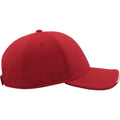 Red - Lifestyle - Atlantis Estoril 6 Panel Jacquard Recycled Baseball Cap