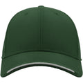Bottle Green - Front - Atlantis Estoril 6 Panel Jacquard Recycled Baseball Cap
