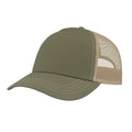 Olive-Khaki - Side - Atlantis Unisex Adult Rapper 5 Panel Canvas Recycled Trucker Cap