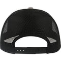 Grey-Black - Back - Atlantis Unisex Adult Rapper 5 Panel Canvas Recycled Trucker Cap
