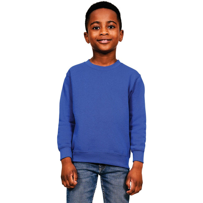 Royal Blue - Front - Casual Classics Childrens-Kids Blended Ringspun Cotton Sweatshirt