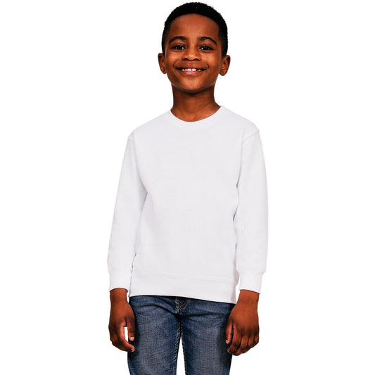 White - Front - Casual Classics Childrens-Kids Blended Ringspun Cotton Sweatshirt