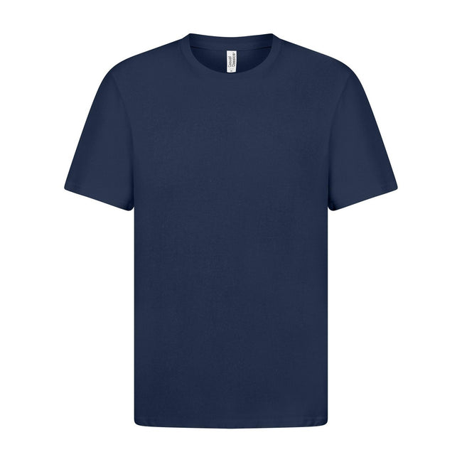 Navy - Front - Casual Classics Unisex Adult Ringspun Cotton Organic T-Shirt