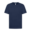 Navy - Front - Casual Classics Unisex Adult Ringspun Cotton Organic T-Shirt