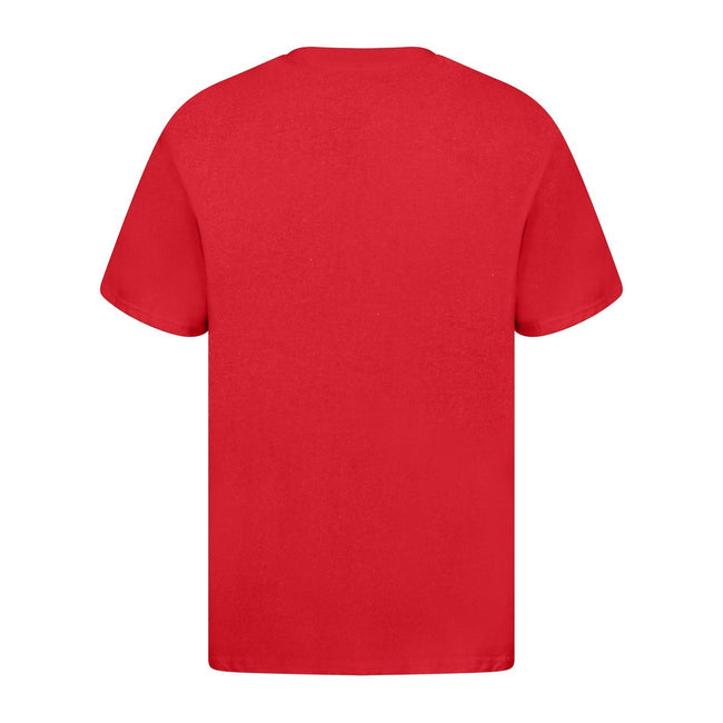 Red - Back - Casual Classics Unisex Adult Ringspun Cotton Organic T-Shirt