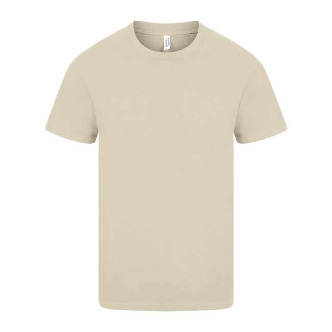 Sand - Front - Casual Classics Unisex Adult Ringspun Cotton Organic T-Shirt