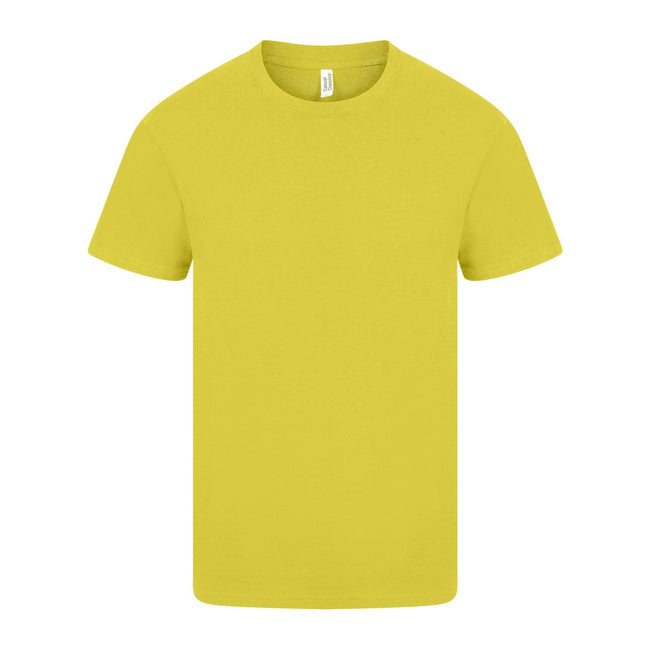 Yellow - Front - Casual Classics Unisex Adult Ringspun Cotton Organic T-Shirt
