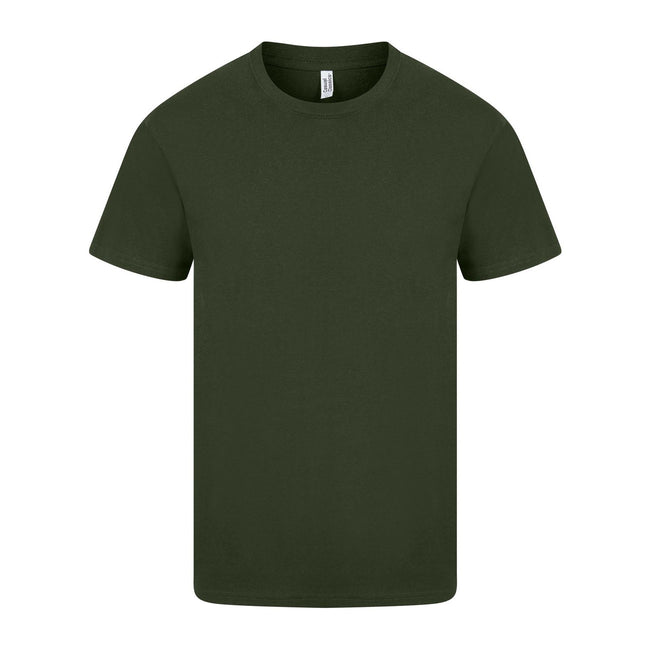 Forest Green - Front - Casual Classics Unisex Adult Ringspun Cotton Organic T-Shirt