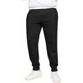 Black - Front - Casual Classics Mens Ringspun Cotton Oversized Jogging Bottoms