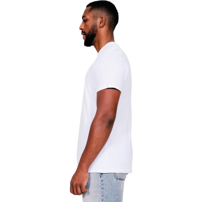 White - Side - Casual Classics Mens Core Ringspun Cotton Slim T-Shirt