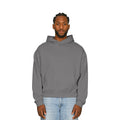 Charcoal - Front - Casual Classics Mens Boxy Ringspun Cotton Oversized Hoodie