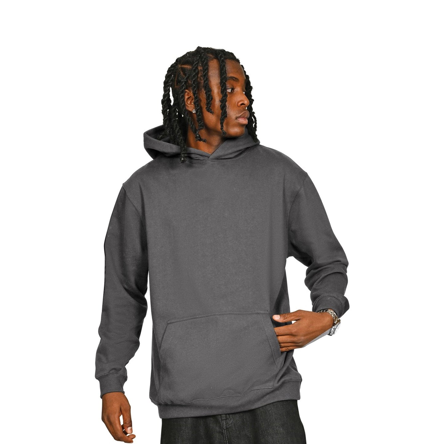 Charcoal - Lifestyle - Casual Classics Mens Core Ringspun Cotton Oversized Hoodie