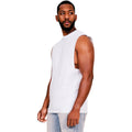 White - Side - Casual Classics Mens Ringspun Cotton Drop Arm Holes Tank Top