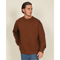 Ash Grey - Front - Casual Classics Mens Ringspun Cotton Oversized Sweatshirt